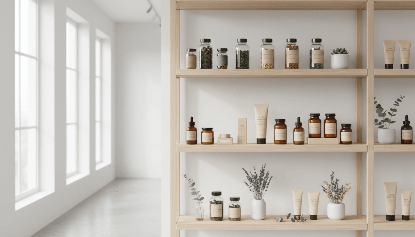 Supplement products display