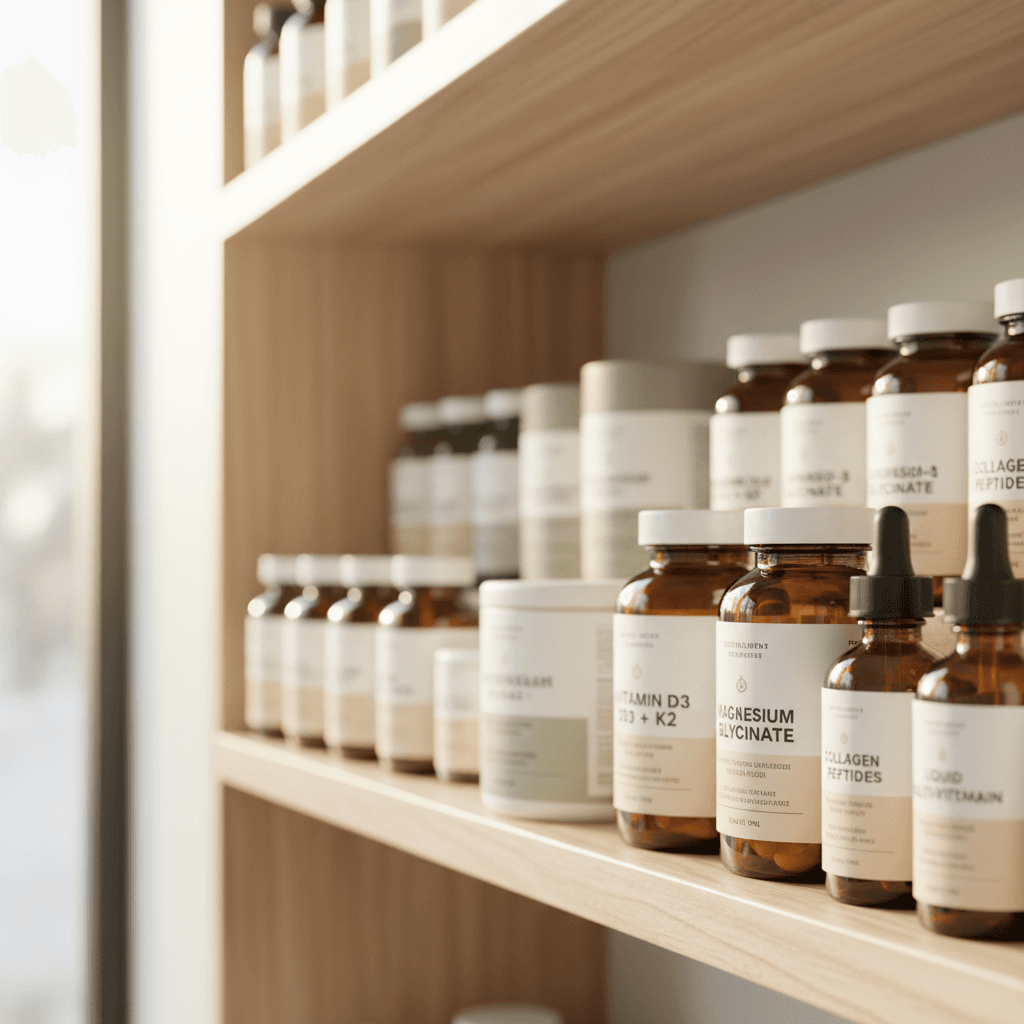 Drogas Buenas supplement bottles collection